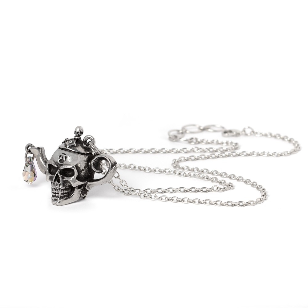 Alchemy - Poison Brew Teapot Necklace - Silver coloured